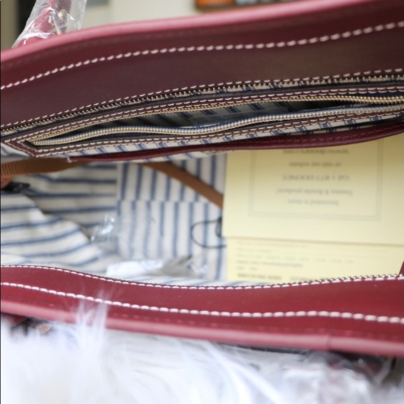 Dooney & Burke Burgundy Tote Bag - Picture 4 of 5